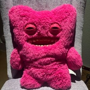 Mr. Buttons FUGGLER BIGG FUGG Plush XL 18” Pink Monster Teeth Jumbo Limited Ed.